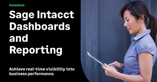 sage intacct dashboards and reporting
